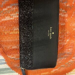 Kate Spade Black Glitter Women's Wallet